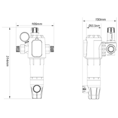 Öntisztító szűrő S-CLEAN PLV, 40 mikron, 3m3/h, nyomásszabályozó